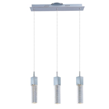 Et2 Fizz III 3-Light 19.5" Wide Polished Chrome Linear Pendant E22763-89PC